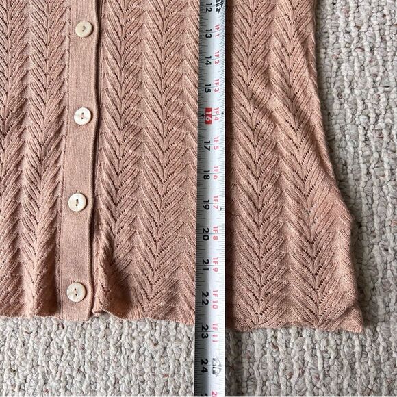 PAIGE Susan Pointelle Cotton & Silk Blend Cardigan - Picture 12 of 13